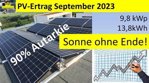 PV Ertrag Im September 2023 Einfach Unglaublich YouTube