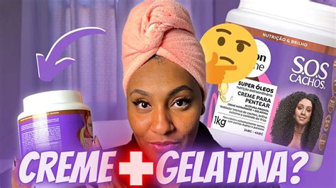 TESTEI O NOVO CREME DE PENTEAR GELATINA DA SALON LINE YouTube