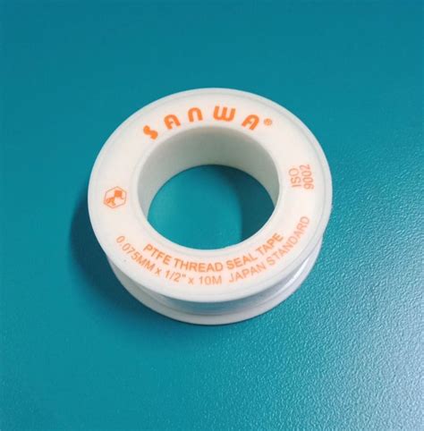 Sanwa Teflon Tape Japan Standard 1/2", 3/4", 1", 10 meters 0.075mm ...