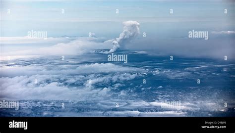 Grimsvotn Volcanic Eruption In The Vatnajokull Glacier Iceland Stock