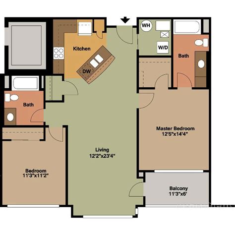 2 Bed Apartment Floor Plan Viewfloor Co