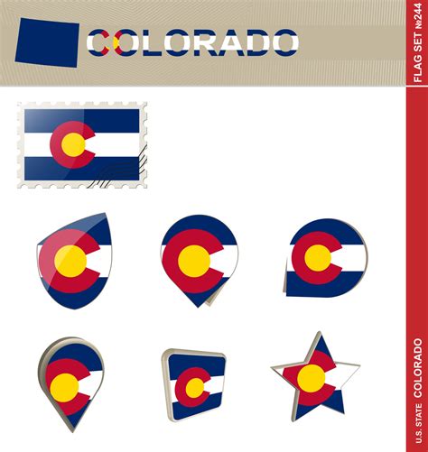 Colorado Flag Set, Flag Set 8804178 Vector Art at Vecteezy