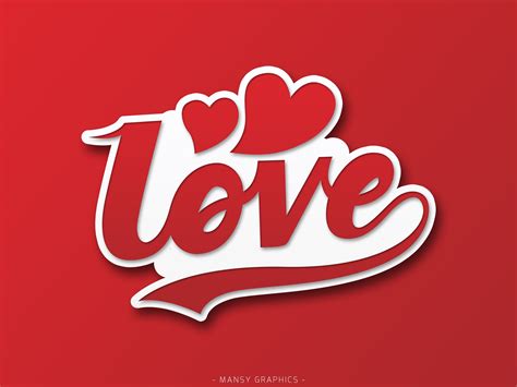 Love Calligraphy by Mansy Graphics on Dribbble