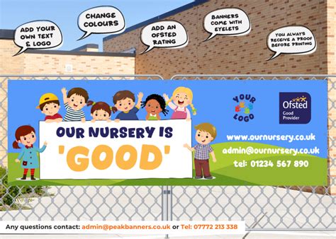 Nursery And Pre School Places Banners And Optional Ofsted Rating Nursery