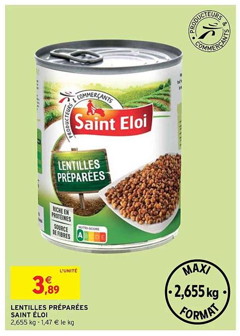 Promo Lentilles Préparées Saint éloi Chez Intermarché Hyper Icataloguefr