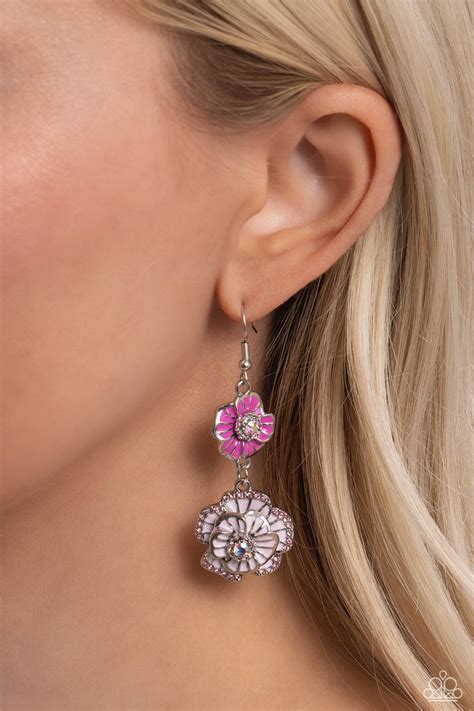 Intricate Impression Pink Paparazzi Earrings Jewelryblingthing