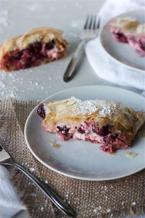 Cheese And Cherry Strudel The Home Cooks Kitchen