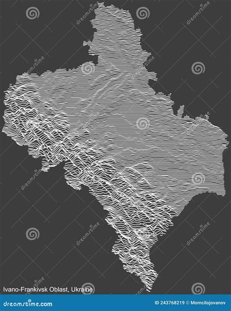 Topographic Relief Map Of The Ivano Frankivsk Oblast Ukraine Stock