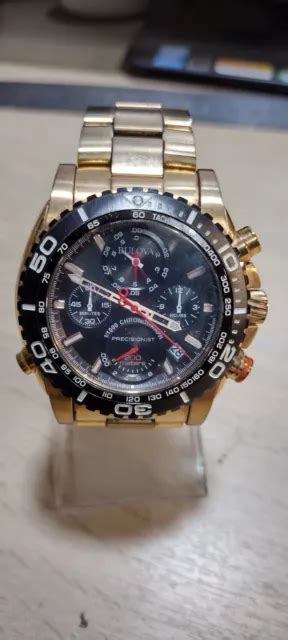 BULOVA PRECISIONIST Uhf 262 Khz Chronograph Quartz Divers Watch EUR 102 ...