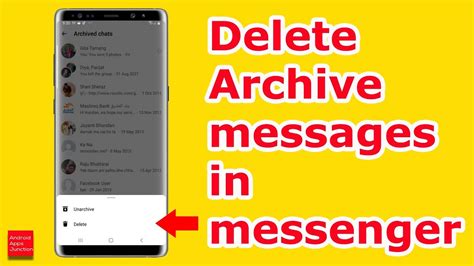 How To Delete Archived Messages On Messenger Can You Delete All