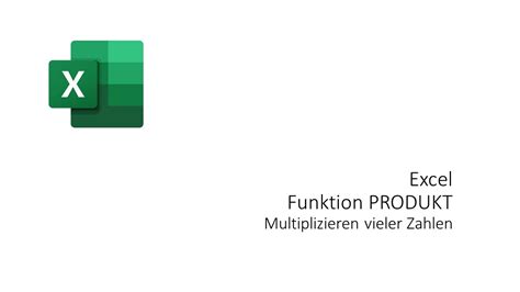 Excel Funktion Produkt Youtube