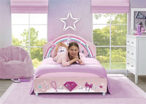 Princess Upholstered Twin Bed | Delta Children