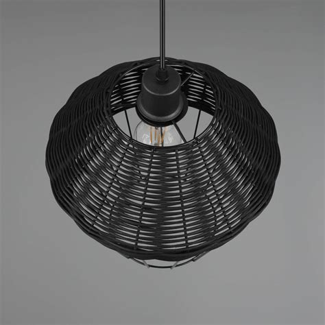 Borka pendant light, 1-bulb, Ø 30 cm, black | Lights.co.uk