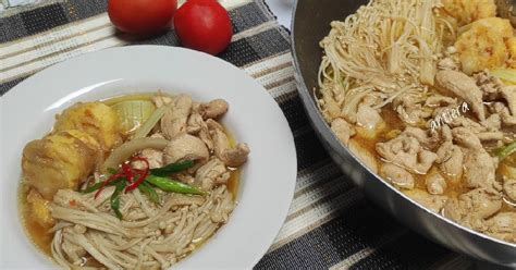 Resep Semur Jamur Enoki, Tofu & Ayam oleh Era Antie - Cookpad