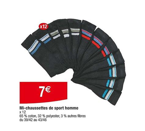 Promo Mi Chaussettes De Sport Homme Chez Cora Icatalogue Fr