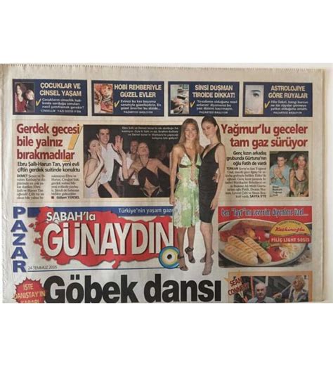 Sabah Gazetesi Günaydın Eki 24 Temmuz 2005 Danıştayın Kararı Göbek