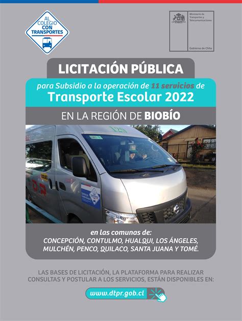 MTT abre licitación de 11 servicios de transporte gratuito que