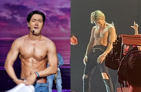 Video Fans Go Gaga Over Super Junior S Siwon Leeteuk Shirtless Abs