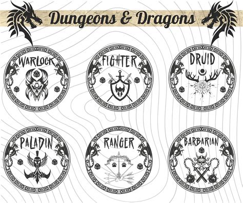 Dungeons And Dragons Classes Emblems Amazing Designs Dungeon Master