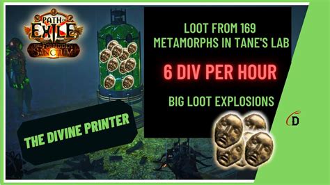 THE DIVINE PRINTER LOOT FROM 169 METAMORPHS IN TANE S LAB PATH OF