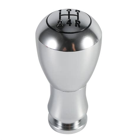 Universal 5 Speed Car Auto Manual Automatic Interior Gear Stick Shifter Lever Knob Silver