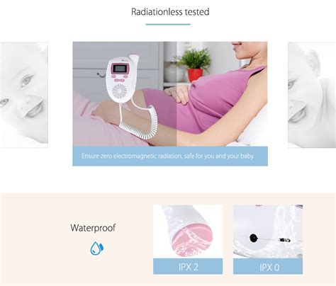 Acurio Af L Heart Rate Monitor Ultrasonic Fetal Doppler Pink