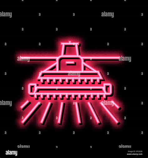 Hervesting Machine Neon Glow Icon Illustration Stock Vector Image And Art