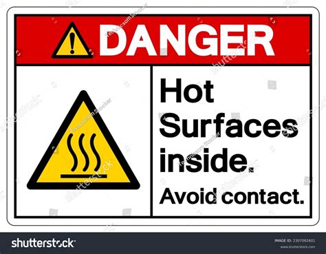 Danger Hot Surfaces Inside Symbol Sign Stock Vector Royalty Free Shutterstock