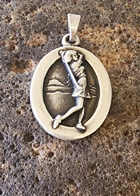 Retired James Avery Lady Golf Pendant Vintage Neat Gem