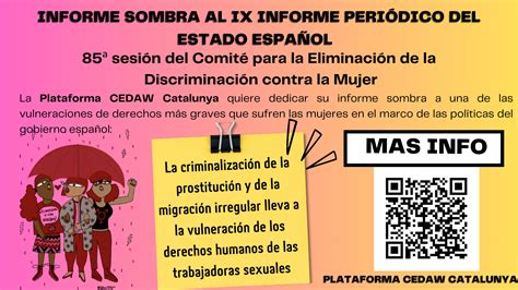 La Plataforma Cedaw Catalunya A Través Del Informe Sombra Denuncia