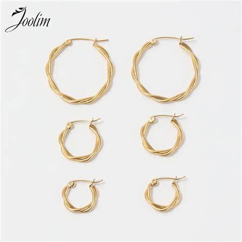 JOOLIM Jewelry Waterproof Tarnish Free Vintage Minimalist Twisted Line