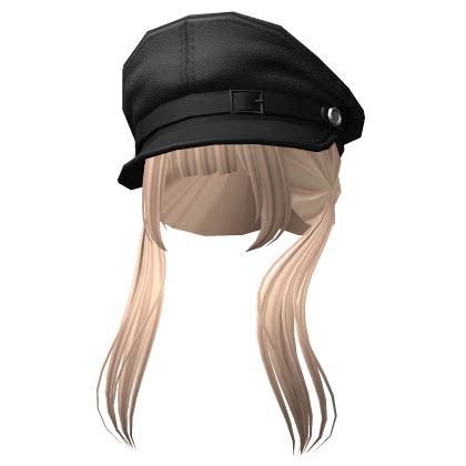 Anime Low Pigtails W Cadet Cap In Blonde Roblox