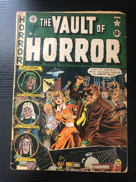 1951 Ec Horror Comics The Vault Of Horror 20 Pre Code Comic Book Fair
