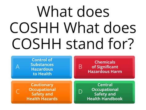 Coshh Quiz