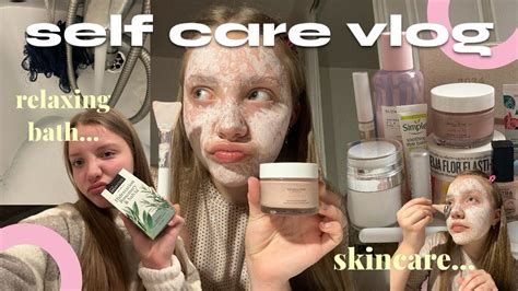 Self Care Night Vlog 🎧💕 Skincare Journaling Relaxing Bath Face