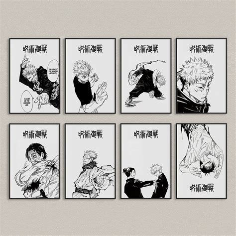 Jujutsu Kaisen Posters Pack Jujutsukaisen Anime Art Anime Wall Print