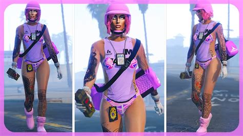 Cute Pink Female Outfit Gta 5 Online Clothing Glitches No Transfer Youtube