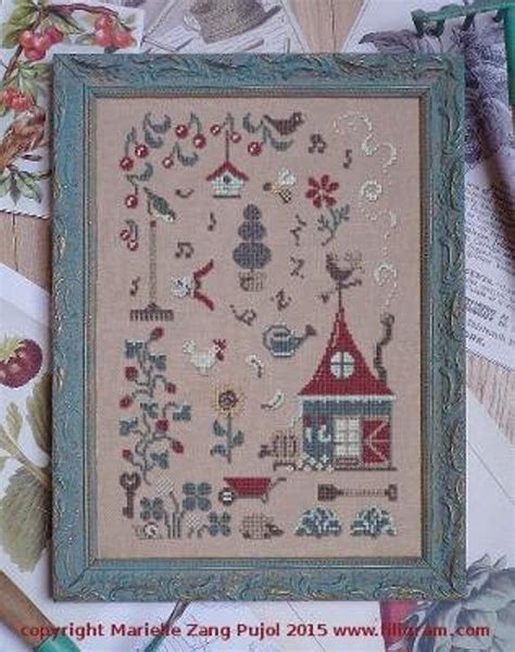 Filigram In My Garden There Is Cross Stitch Pattern Etsy Cross