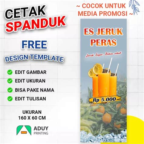 Cetak Spanduk Banner Es Jeruk Peras Kekinian Minuman Es Jeruk Peras