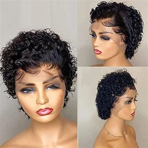 Ombre Short Curly Human Hair Wigs For Black Women Short Curly Wigs