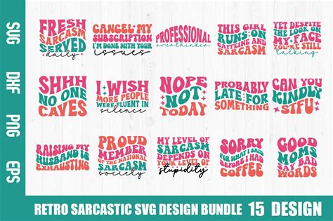 Retro Sarcasm Svg Design Bundle Graphic By Nazrulislam405510 · Creative