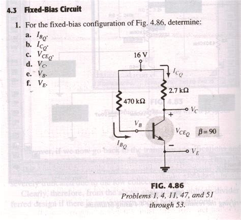 Solved For The Fixed Bias Configuration Of Fig 4 86 Chegg