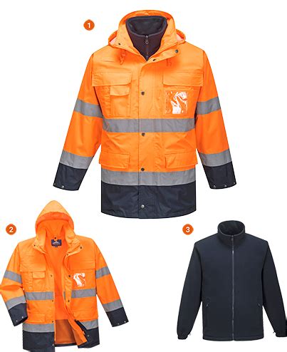 Parka haute visibilité 3 en 1 orange marine s162 l devis sous 24h