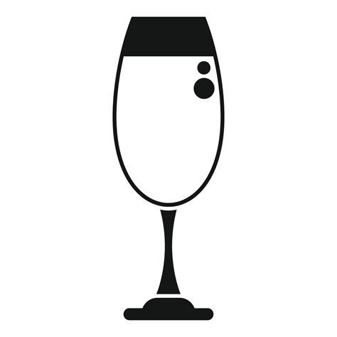 Glass of champagne sparkling wine icon silhouette 49554921 Vector Art