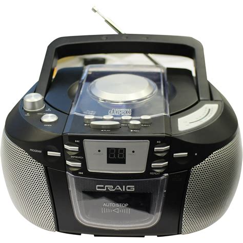 Craig Electronics Cd6963 Cd Boombox With Amfm Radio And Cassette Playerrecorder