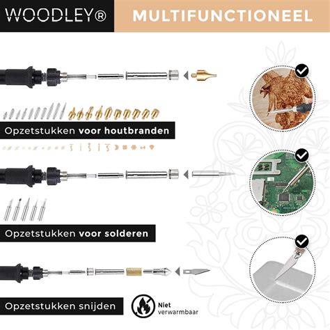 Houtbrander Set 71 Delig Soldeerbout Pyrografie Houtbrander