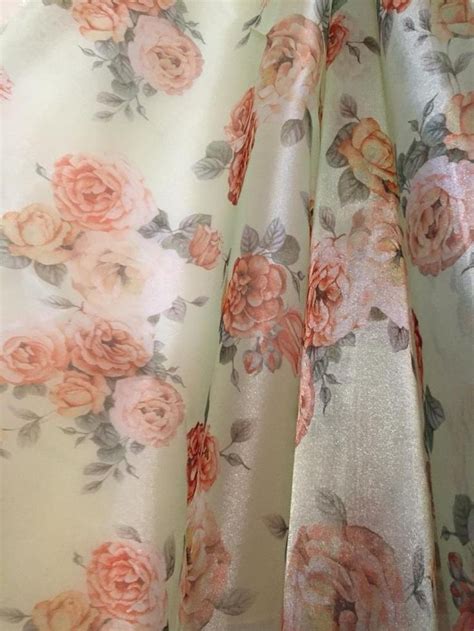 Digital Floral Printed Tissue Organza Fabric Printed Linen Fabric