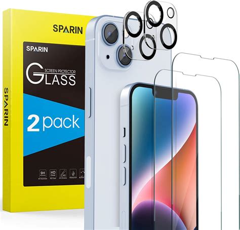 SPARIN 2 2 Stück Panzer Schutz Glas Schutzfolie für iPhone 14 Plus