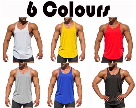 Oem Mens Y Back Tank Top Low Price Custom Print Cotton Stringer Gym