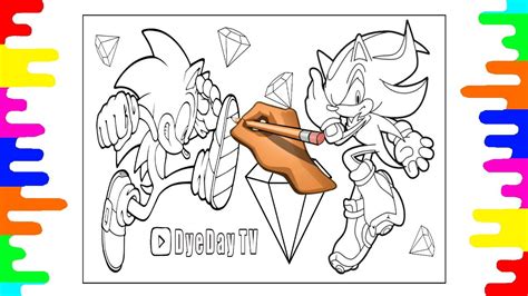 👀 Sonic Vs Shadow Coloring Pages Sonic 3 Predictions Youtube